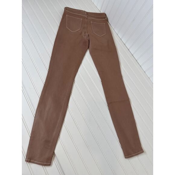 NWOT L’AGENCE Skinny Wax Coated Stretchy Pants Mid Rise Casual Womens Size 25 - Picture 3 of 7